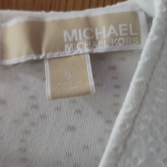 Michael Kors White Asymmetrical Wrap Mini Dress - Picture 4 of 4